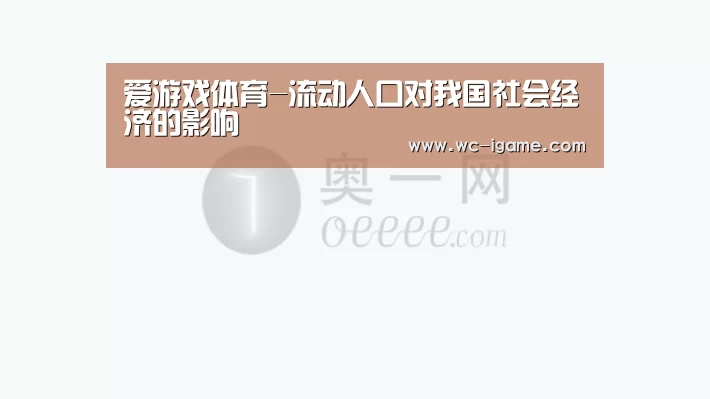 爱游戏体育-流动人口对我国社会经济的影响